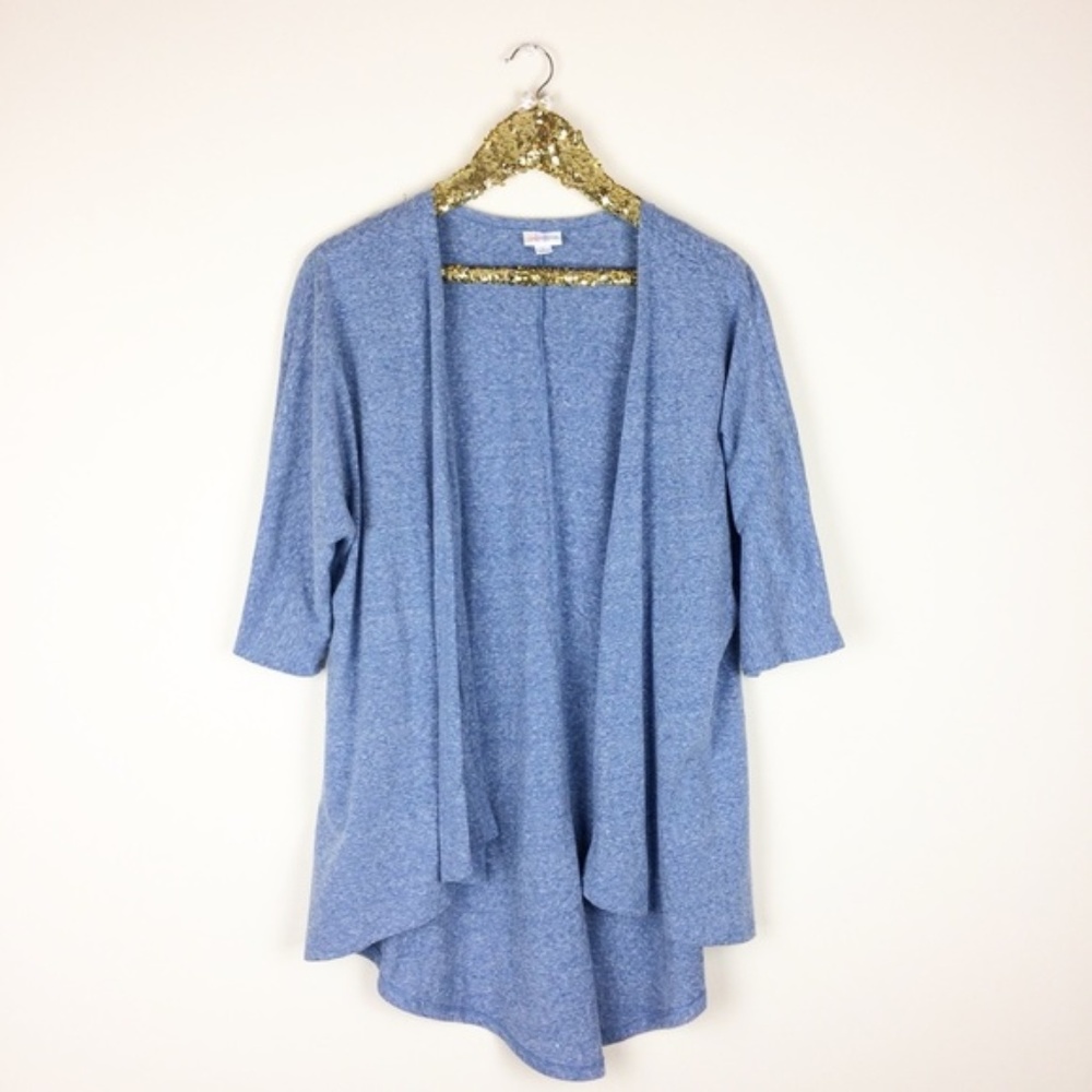LuLaRoe Heathered Blue Open Front Cardigan